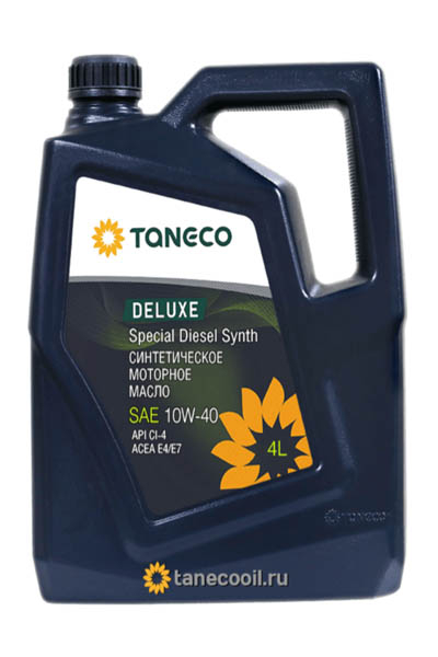 Масло моторное синтетическое TANECO DeLuxe Special Diesel Synth 10W-40 CI-4 4L