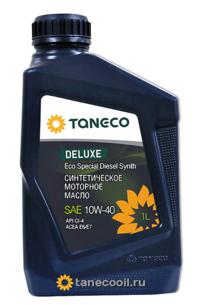 Масло моторное синтетическое TANECO DeLuxe Eco Special Diesel Synth 10W-40 CI-4 1L