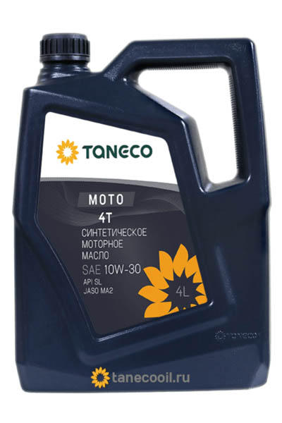 Масло моторное синтетическое TANECO Moto 4T 10W-30 MA2 SN 4L