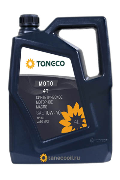 Масло моторное синтетическое TANECO Moto 4T 10W-40 MA2 SN 4L