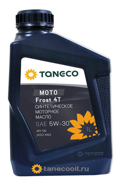 Масло моторное синтетическое TANECO Moto Frost 4T 5W-30 MA2 SN 1L
