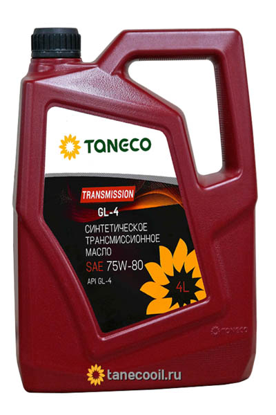 Масло трансмиссионное синтетическое TANECO Transmission 75W-80 4L