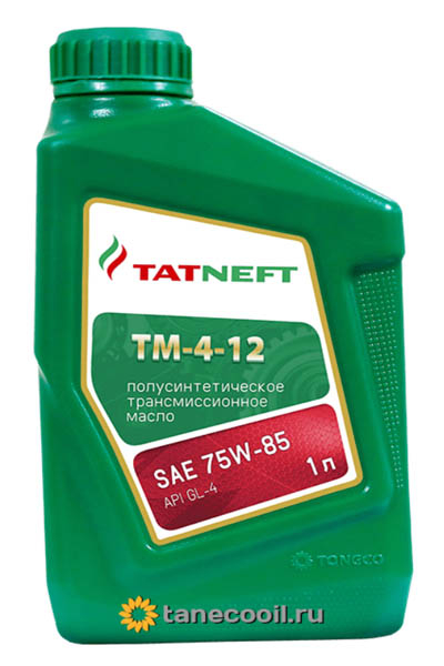 Масло трансмиссионное полусинтетическое ТАТНЕФТЬ ТМ 4-12 75W-85 1L