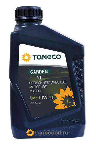 Масло моторное полусинтетическое TANECO Garden 10W-40 4T SL/CF 1L
