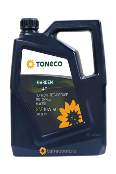 Масло моторное полусинтетическое TANECO Garden 10W-40 4T SL/CF 4L