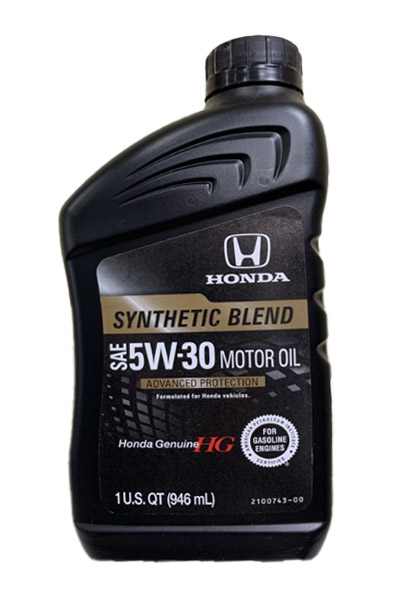 Масло моторное полусинтетическое HONDA Synthetic Blend 5W-30 SN 0,946L