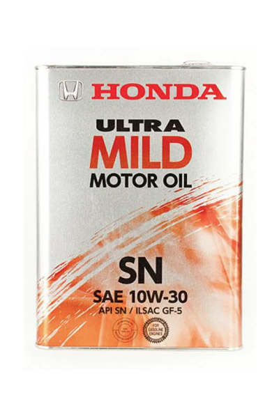 Масло моторное полусинтетическое HONDA ULTRA MILD 10W-30 SN 4L