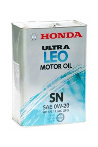Масло моторное синтетическое HONDA Ultra LEO 0W-20 SN 4L