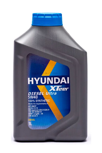 Масло моторное синтетическое HYUNDAI XTEER D800 Diesel Ultra 5W-40 CF/SN 1L