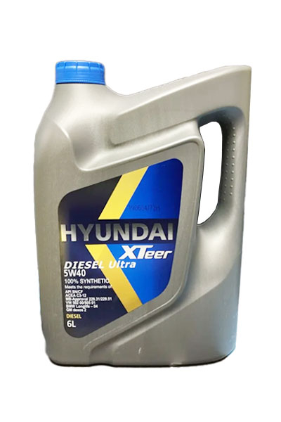 Масло моторное синтетическое HYUNDAI XTEER D800 Diesel Ultra 5W-40 CF/SN 6L