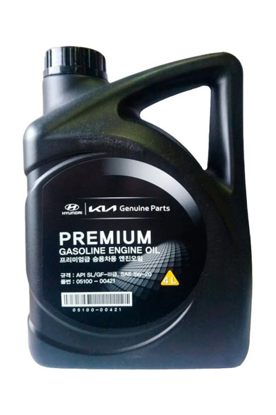Масло моторное полусинтетическое HYUNDAI Premium Gasoline Engine Oil 5W-20 SL 4L