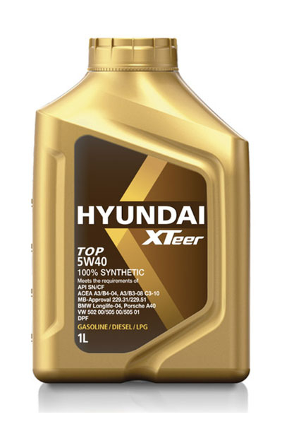 Масло моторное синтетическое HYUNDAI Xteer TOP 5W-40 CF/SN 1L