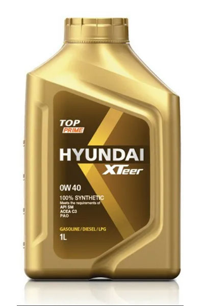 Масло моторное PAO-синтетическое HYUNDAI XTeer TOP Prime 0W-40 SM/SN+ 1L