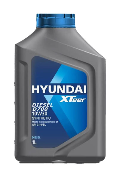 Масло моторное синтетическое HYUNDAI XTEER Diesel D500 D700 10W-30 CI-4/SL 1L