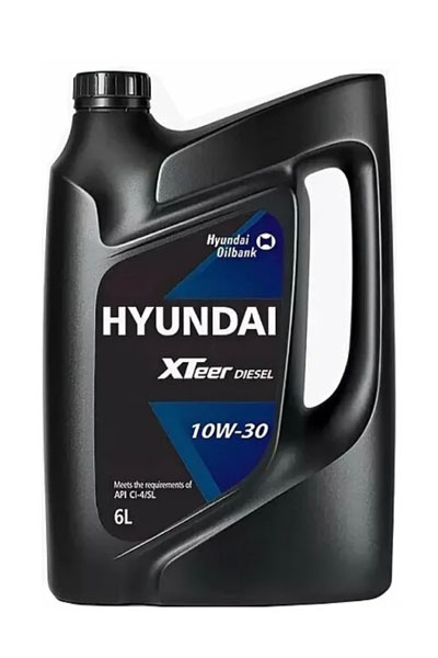 Масло моторное синтетическое HYUNDAI XTEER Diesel D500 D700 10W-30 CI-4/SL 6L