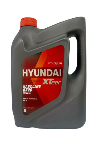 Масло моторное полусинтетическое HYUNDAI XTEER G500 Gasoline 10W-30 SL 4L