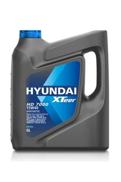 Масло моторное синтетическое HYUNDAI XTEER HD 7000 15W-40 CI-4/SL 6L