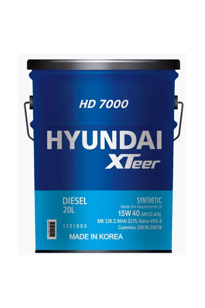 Масло моторное синтетическое HYUNDAI XTEER HD 7000 15W-40 CI-4/SL 20L