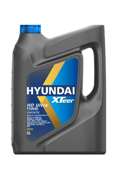 Масло моторное синтетическое HYUNDAI XTEER HD Ultra 15W-40 CJ-4/CK-4/SN 6L