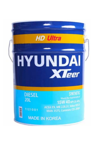 Масло моторное синтетическое HYUNDAI XTEER HD Ultra 15W-40 CJ-4/CK-4/SN 20L