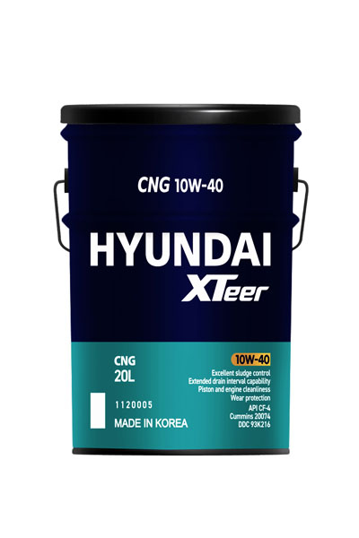 Масло моторное полусинтетическое HYUNDAI XTEER CNG 10W-40 CF 20L