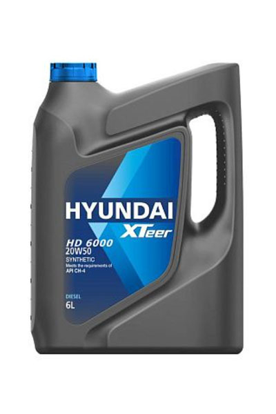 Масло моторное минеральное HYUNDAI XTEER HD 6000 20W-50 CH-4 6L