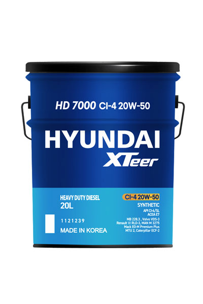 Масло моторное минеральное HYUNDAI XTEER HD 7000 20W-50 CI-4/SL 20L