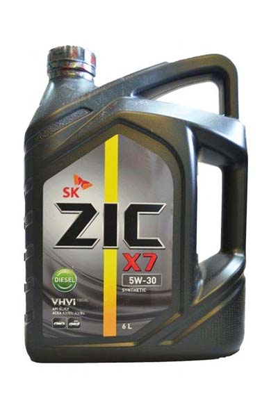 Масло моторное синтетическое ZIC X7 DIESEL 5W-30 A3/B3 A3/B4 SL/CF 6L