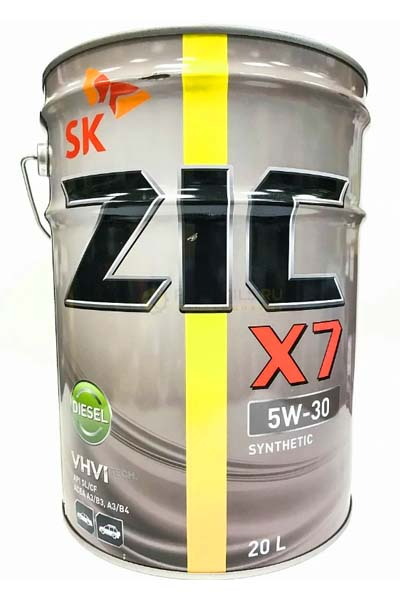 Масло моторное синтетическое ZIC X7 DIESEL 5W-30 A3/B3 A3/B4 SL/CF 20L