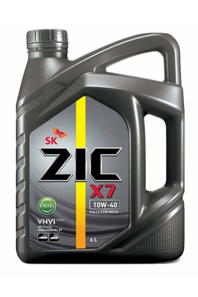 Масло моторное синтетическое ZIC X7 DIESEL 10W-40 E7 CI-4/SL 6L