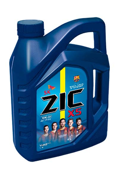 Масло моторное полусинтетическое ZIC X5 10W-40 SP 4L