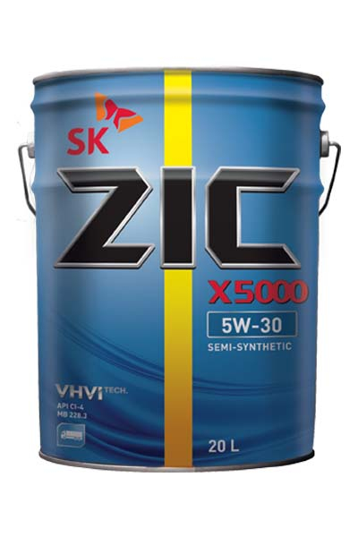 Масло моторное полусинтетическое ZIC X5000 5W-30 CI-4   20L
