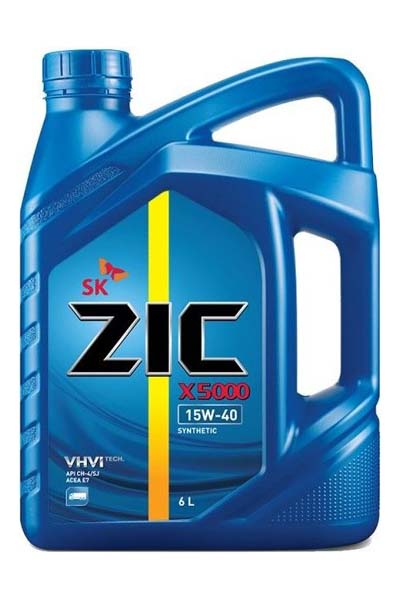 Масло моторное полусинтетическое ZIC X5000 15W-40 E7/E5/E3 CI-4/SL DH-1   6L