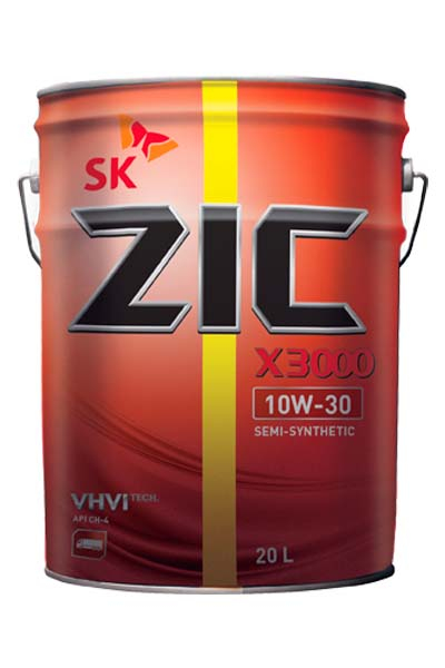 Масло моторное полусинтетическое ZIC X3000 10W-30 CH-4   20L