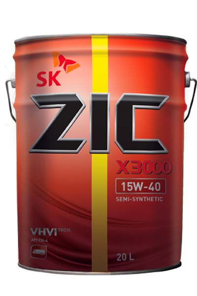 Масло моторное полусинтетическое ZIC X3000 15W-40 CH-4   20L