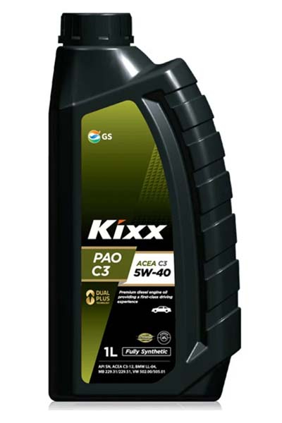 Масло моторное PAO-синтетическое KIXX PAO C3  5W-40 C3 SN   1L