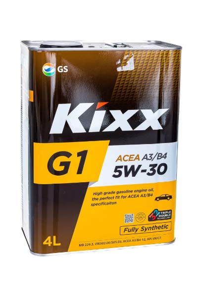 Масло моторное синтетическое KIXX G1  5W-30 A3/B4 SN   4L