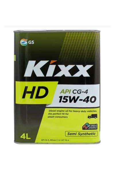 Масло моторное полусинтетическое KIXX HD 15W-40 CG-4   4L