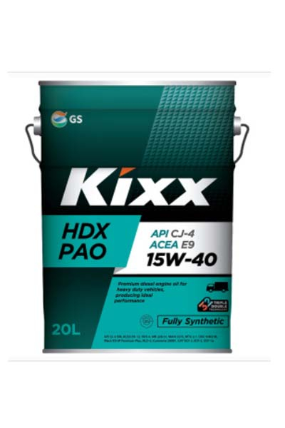 Масло моторное PAO-синтетическое KIXX HDX PAO 15W-40 CJ-4/SME9   20L