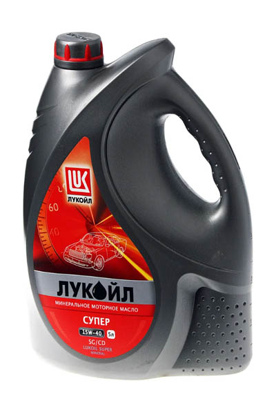 Масло моторное минеральное LUKOIL SUPER 15W-40 SG/CD 5L