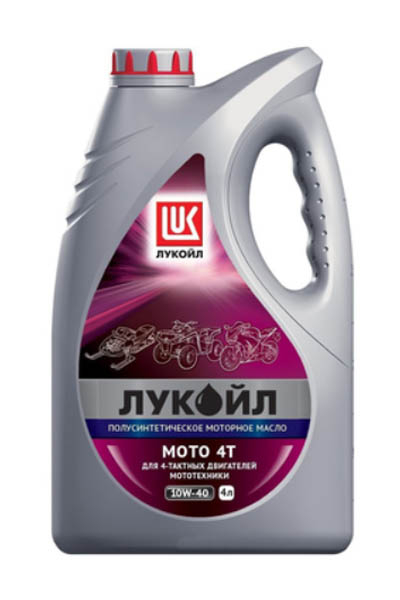 Масло моторное полусинтетическое LUKOIL MOTO 4T 10W-40 SL 4L