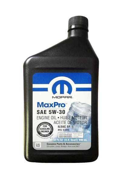 Масло моторное синтетическое CHRYSLER MOPAR MaxPro 5W-30 0,946L