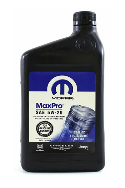Масло моторное синтетическое CHRYSLER MOPAR MaxPro 5W-20 SM 0,946L