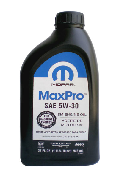 Масло моторное полусинтетическое CHRYSLER MOPAR MaxPro 5W-30 SM 0,946L