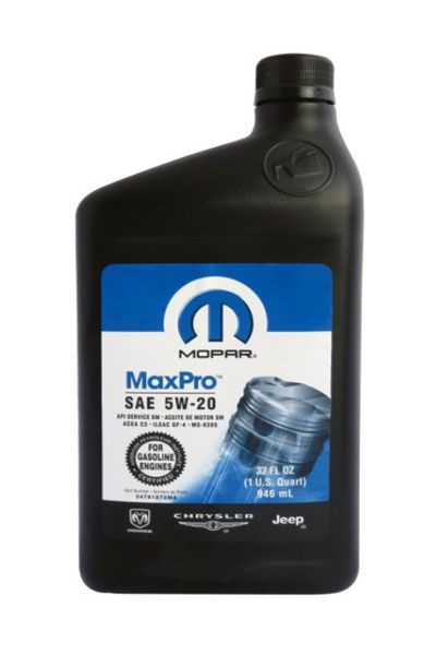Масло моторное минеральное CHRYSLER MOPAR MaxPro 5W-20 SM 0,946L