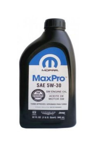 Масло моторное минеральное CHRYSLER MOPAR MaxPro 5W-30 SM 0,946L